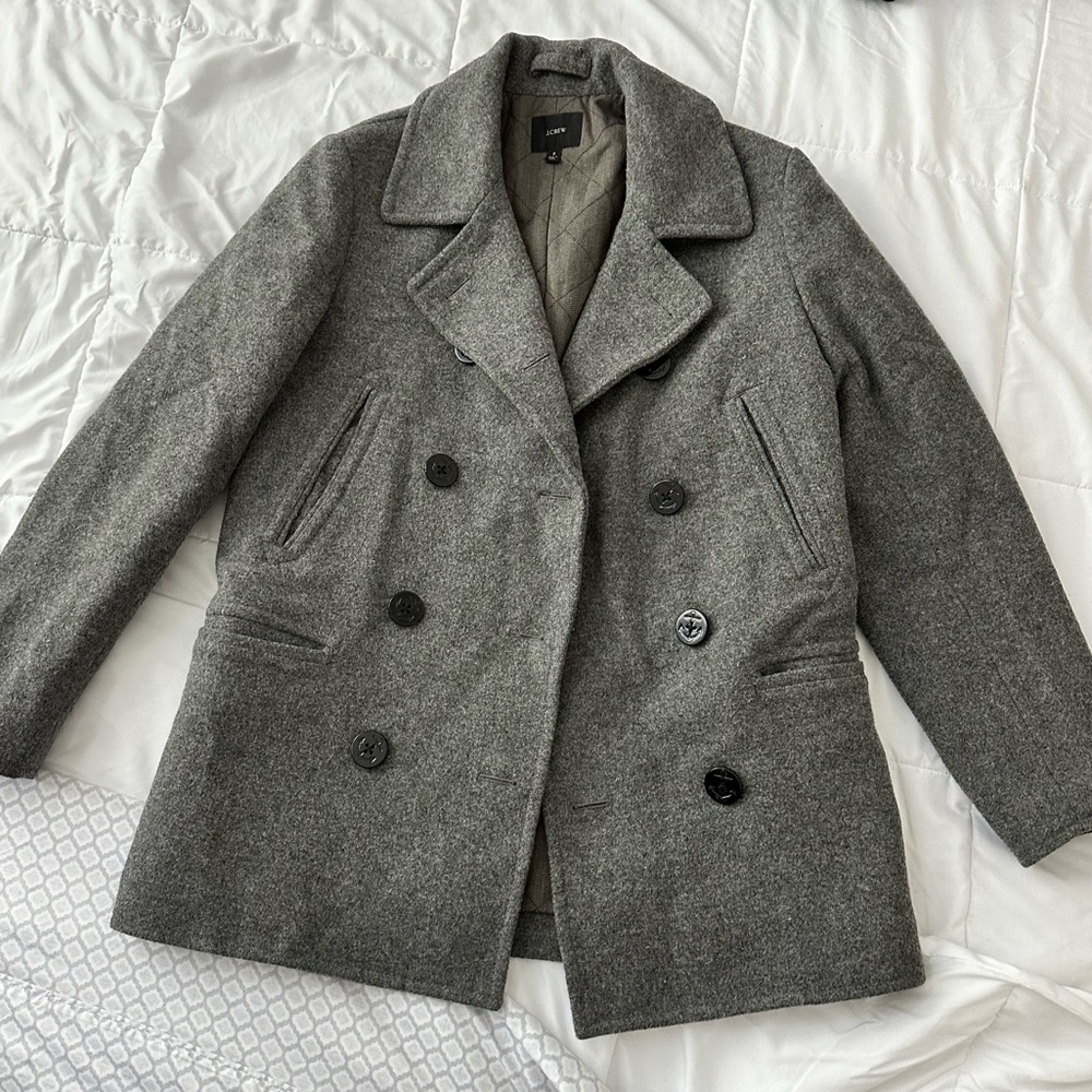 J Crew Dock Peacoat with Primaloft 80%wool - Picture 2 of 8